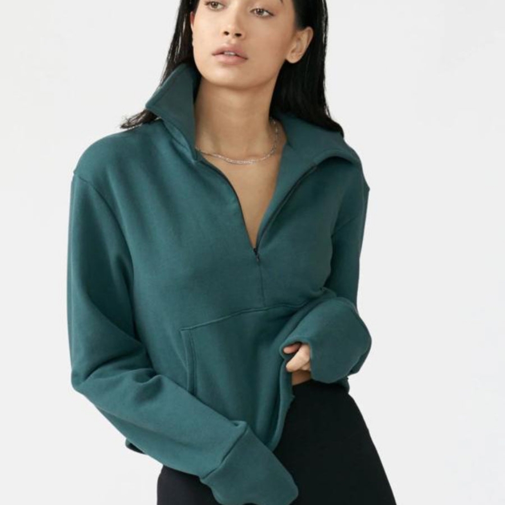 Joah Brown Aspen halfzip hoodie M/L in pine. In great, like new condition.